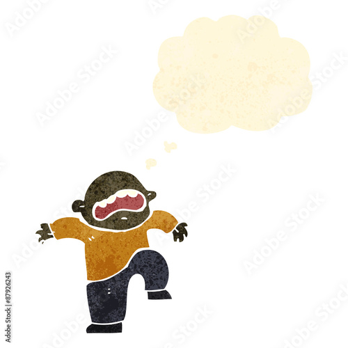 retro cartoon man having temper tantrum