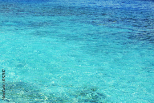 View of beautiful blue ocean water in resort
