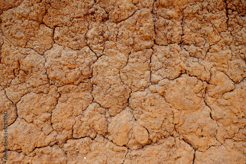 texture of a mud hut wall