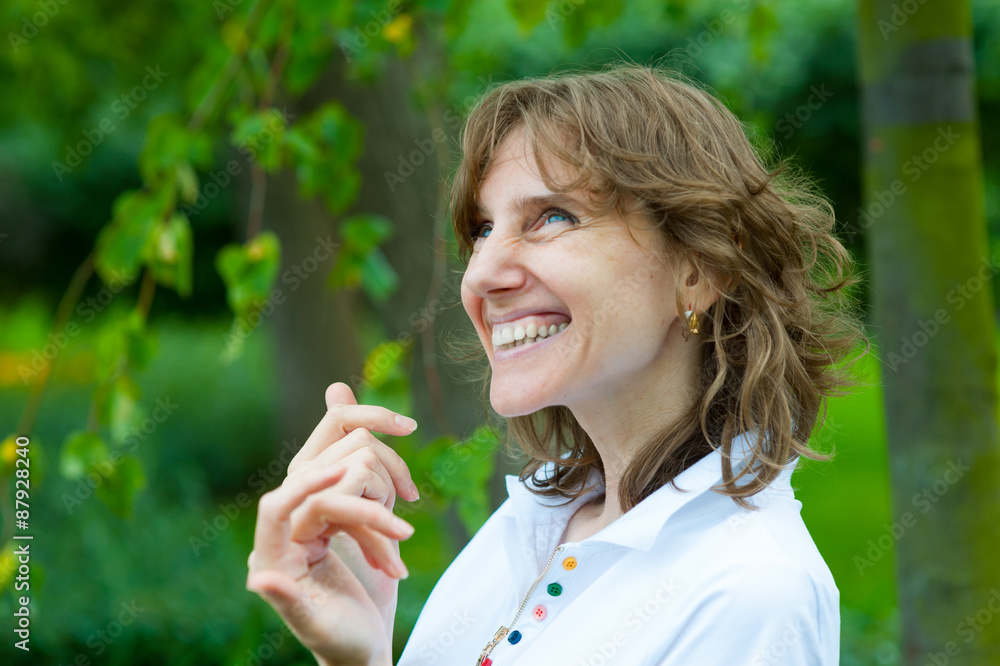 Smiling middle age woman portrait Smiling middle age woman portrait