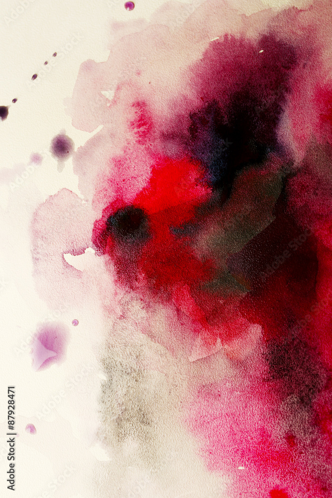 Fototapeta premium Watercolor texture on paper close-up