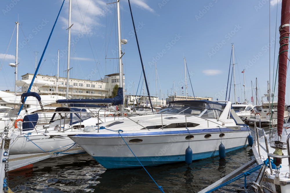 Marina of Gdynia in Poland