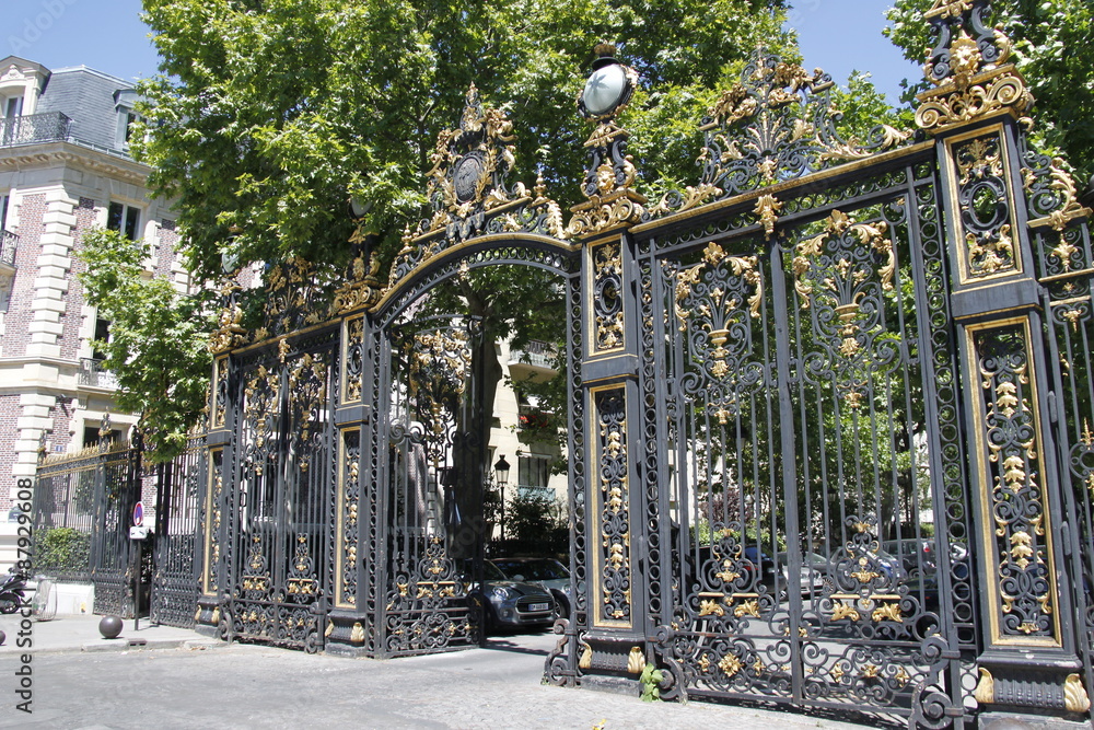 Grille d'entrée du Parc Monceau à Paris