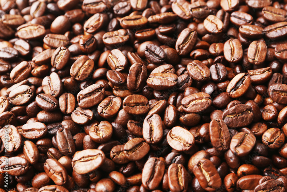 Closeup of coffee beans Closeup of coffee beans