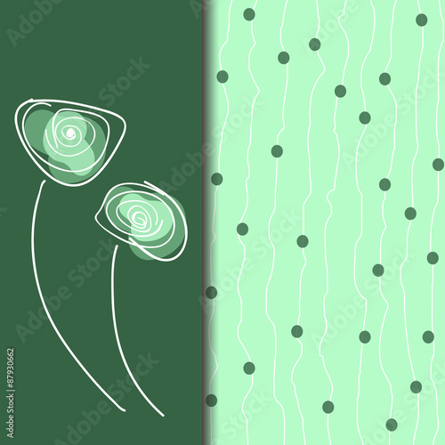 Karte:  Blumen - Vektor Grafik