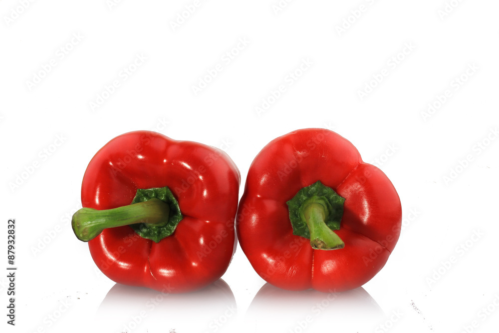 Red Paprika on white Background Red Paprika on white Background