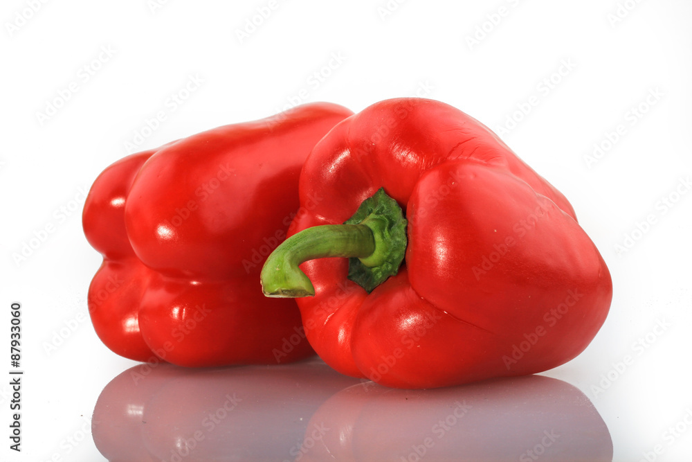 Red Paprika on white Background