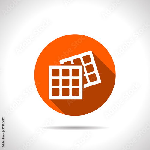 Vector belgian waffles icon. Food icon. Eps10