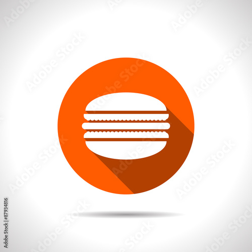Vector macaroon icon. Food icon. Eps10