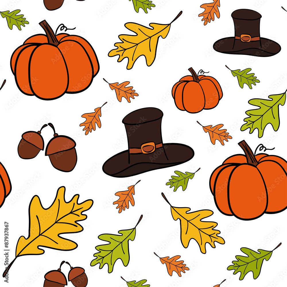 Seamless vector pattern of Thanksgiving Seamless vector pattern of Thanksgiving