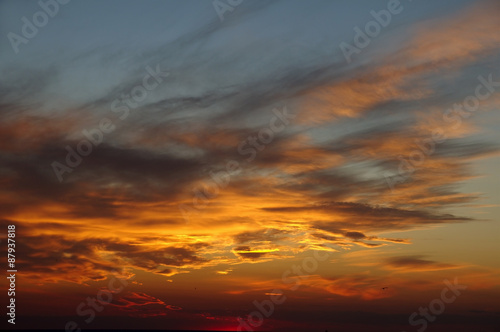 Sunset sky with clouds