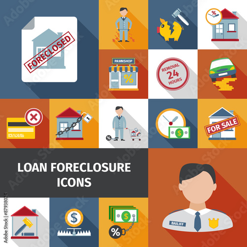 Loan Foreclosure Icons