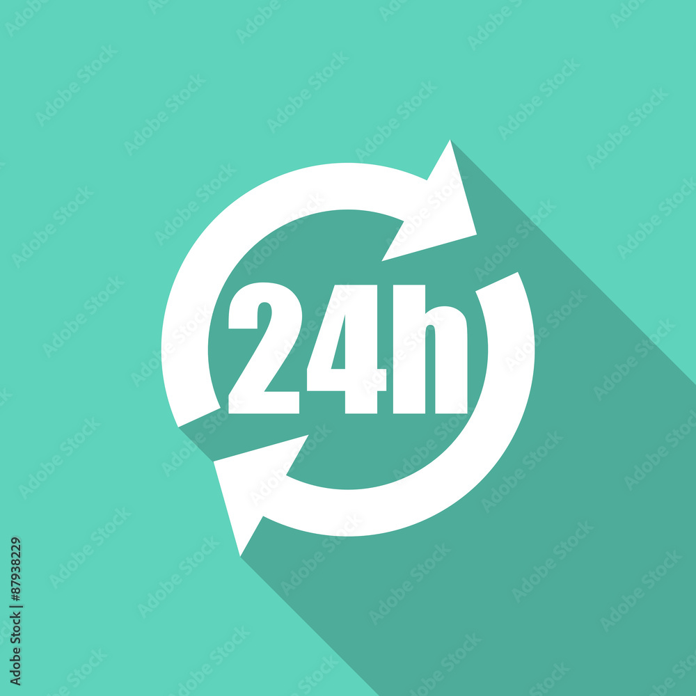 24h flat design modern icon 24h flat design modern icon