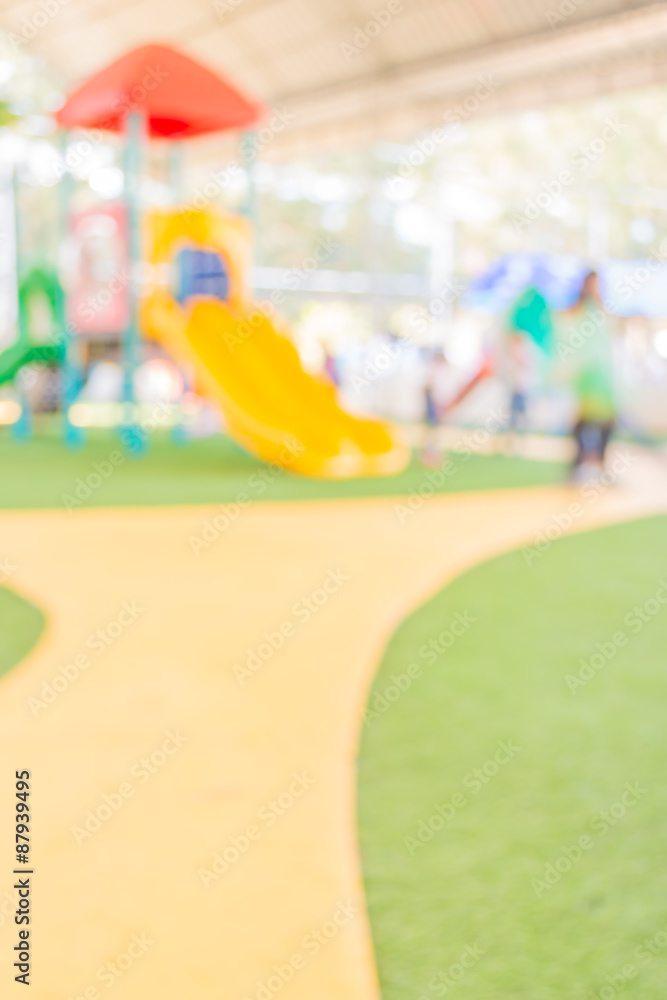 custom made wallpaper toronto digital  blur image of children's playground at public park .