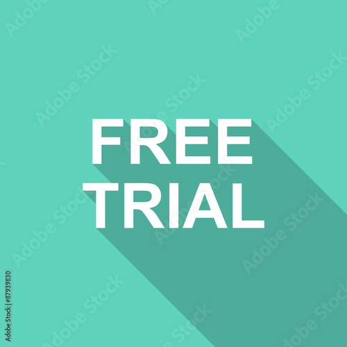free trial flat design modern icon