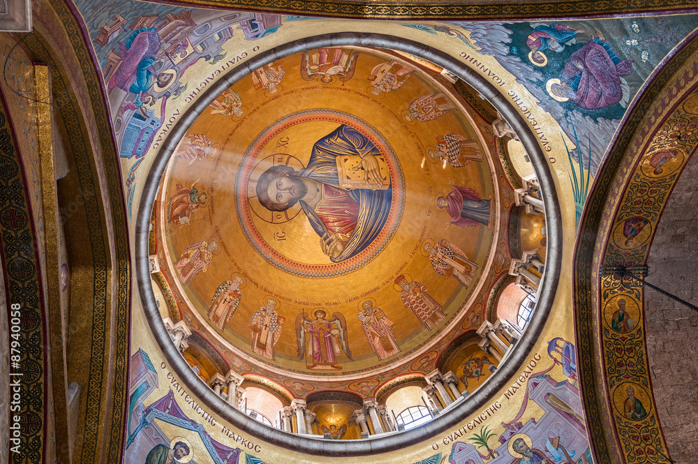 The dome of Church Holy Sepulchre in Jerusalem Israel