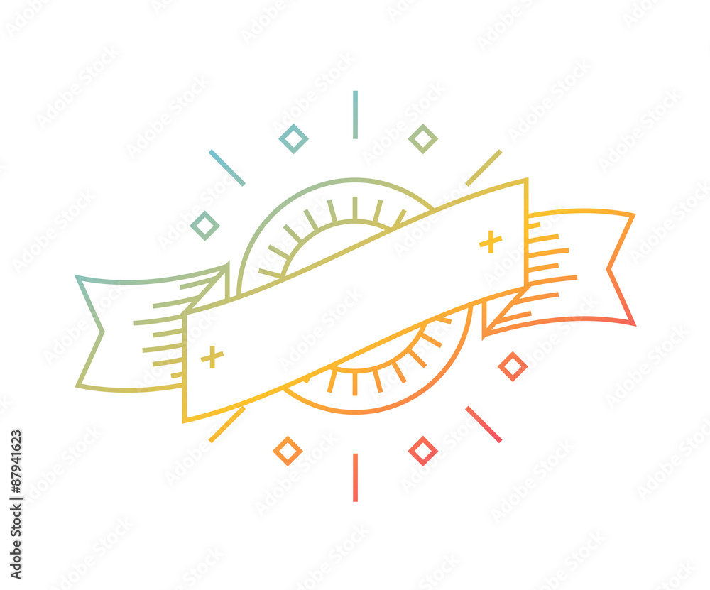 Vector linear logo template. Abstract arrow shape and symbol Vector linear logo template. Abstract arrow shape and symbol
