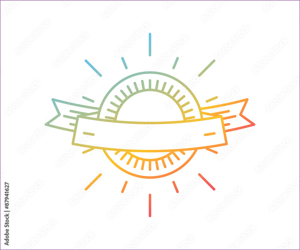 Vector linear logo template. Abstract arrow shape and symbol Vector linear logo template. Abstract arrow shape and symbol