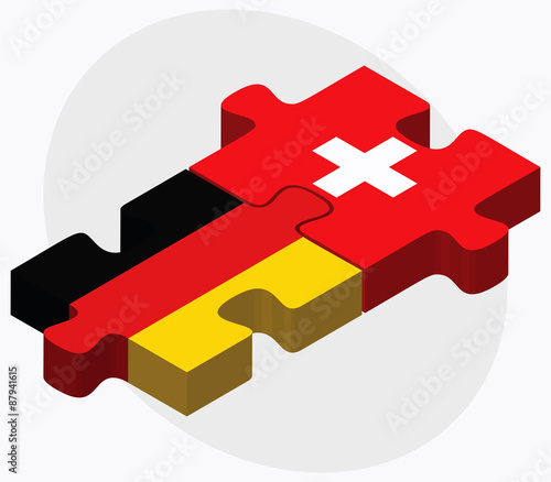 Germany and Switzerland Flags