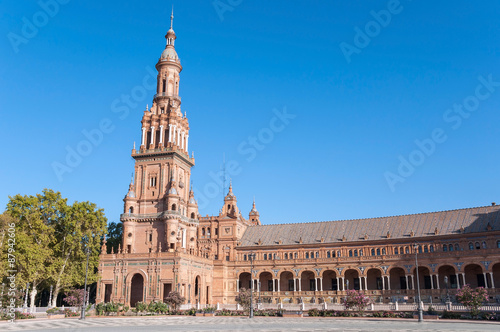 Tower of the Plaza de Espana in Seville