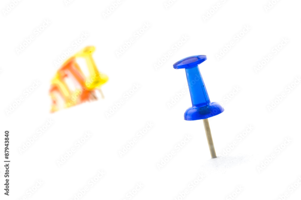 Heading the line, blue pin on front Heading the line, blue pin on front