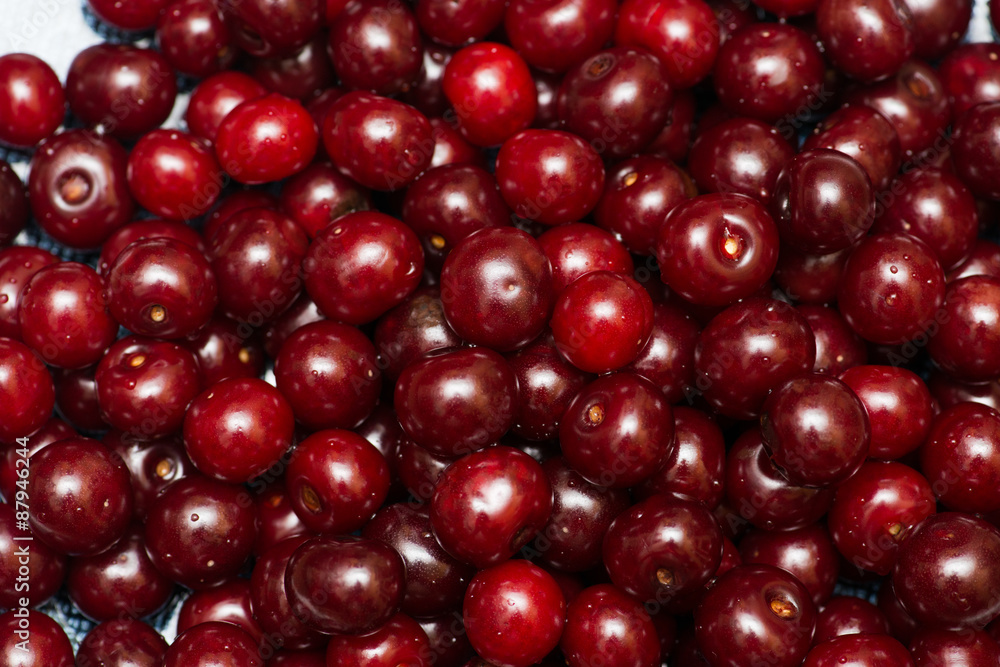 Background of many cherry berries Background of many cherry berries