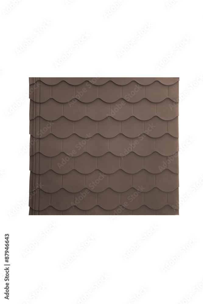 Fototapeta premium Roof tile isolated on the white