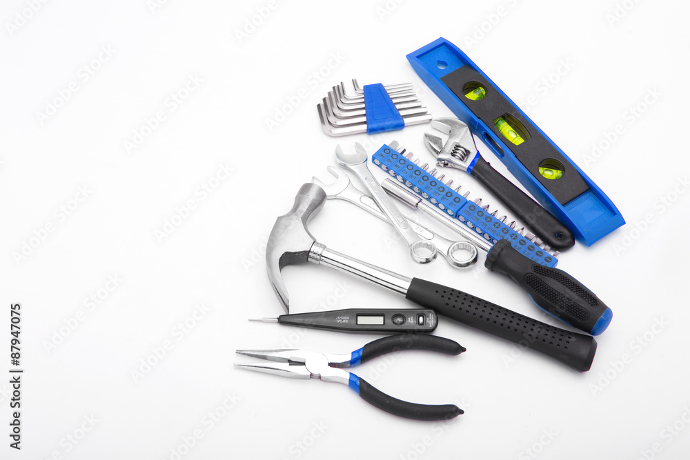 Mechanic tools set isolated on white background Mechanic tools set isolated on white background