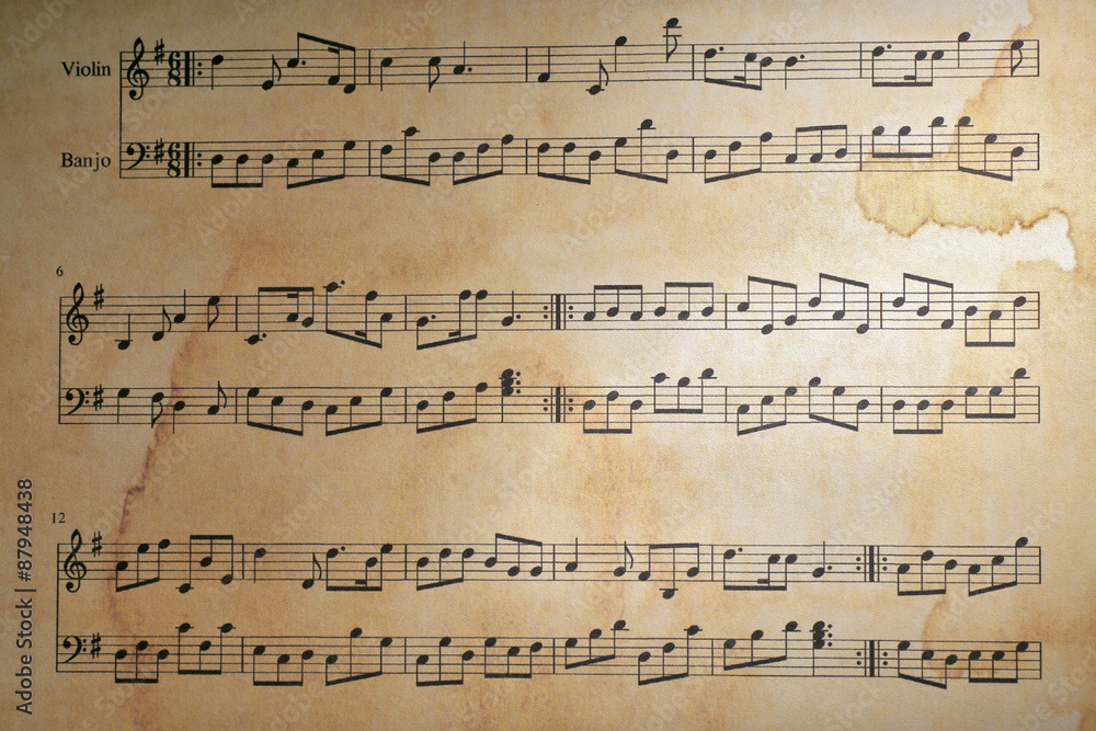 Music sheet background