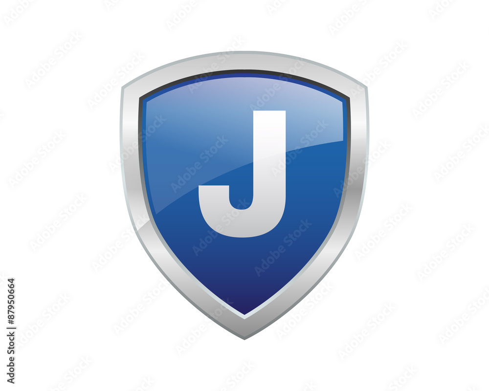 letter blue shield j letter blue shield j