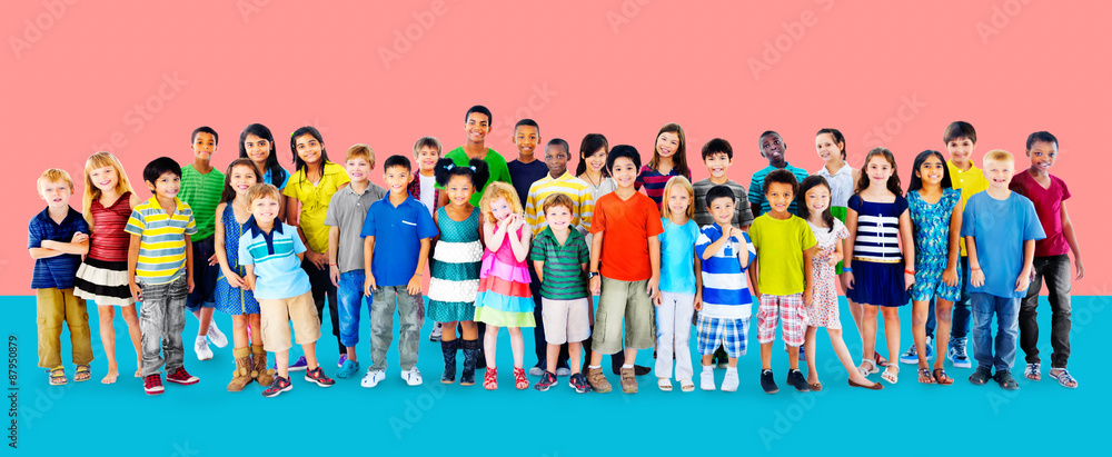 Fototapeta premium Children Kids Childhood Friendship Happiness Diversity Concept
