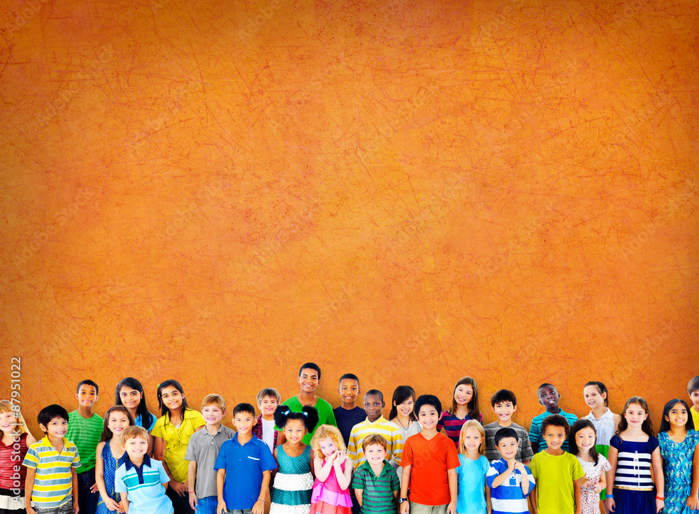 Obraz premium Children Kids Childhood Friendship Happiness Diversity Concept