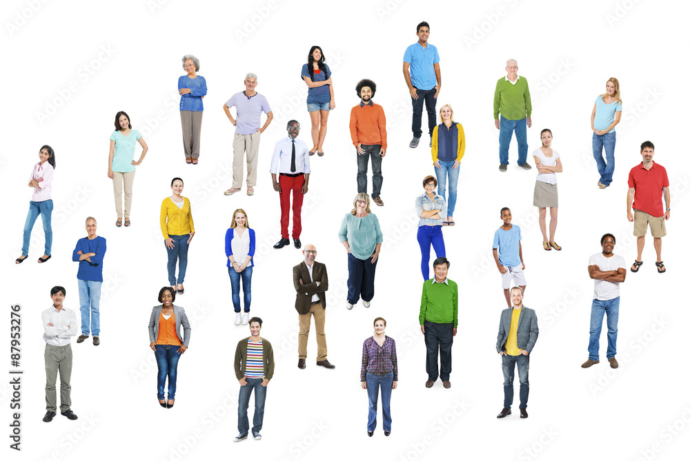 Diverse Large Group Of People Multiethnic Group Community
