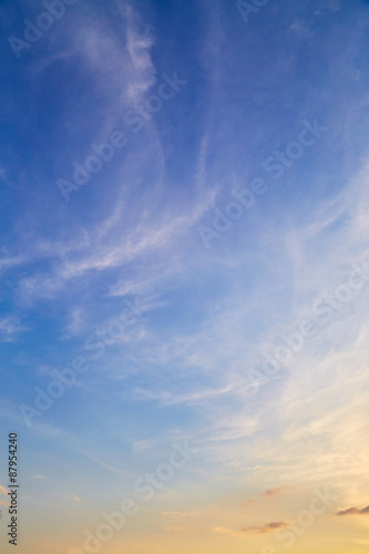 Cirrus clouds in sky