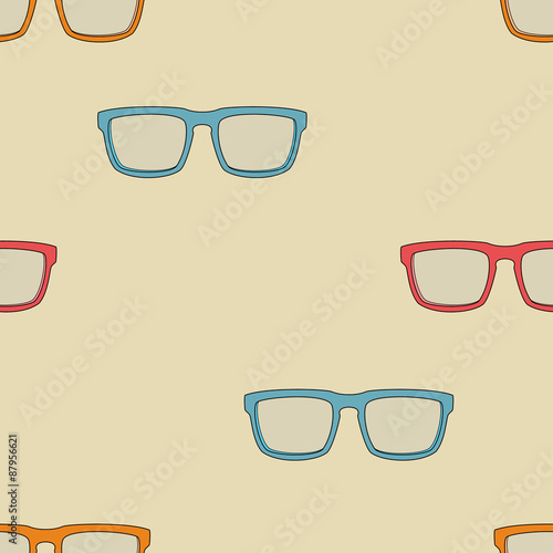 Retro seamless eyeglasses pattern