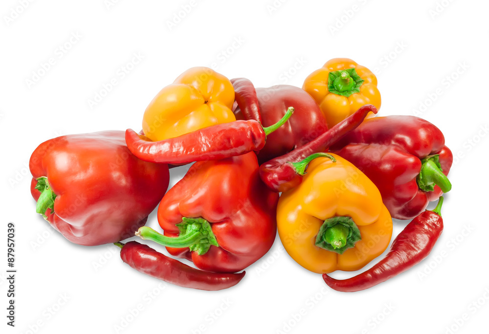 Several bell peppers and peppers chilly Several bell peppers and peppers chilly