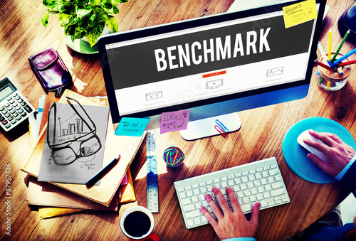 Tableau sur toile Benchmark Standard Management Improvement Benchmarking Concept