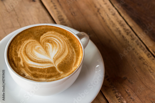 Cappuccino or latte coffee.