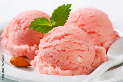 Strawberry sorbet