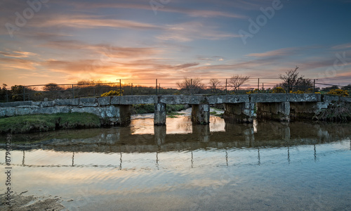 An Old Clapper Bridge on Bodmin Moor