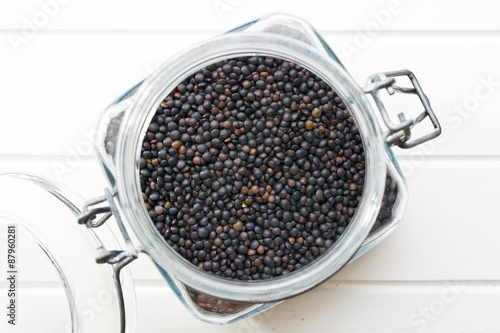 Beluga. Black lentil.