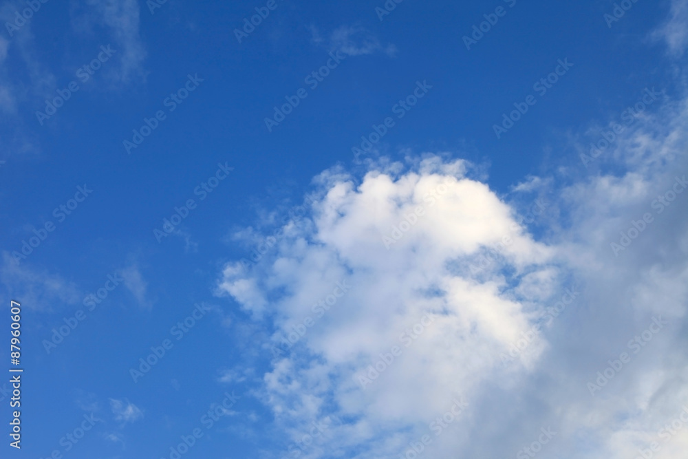 clouds in the blue sky