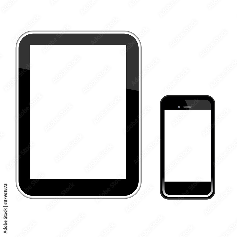 Smart Phone And Tablet Pc Vector Smart Phone And Tablet Pc Vector