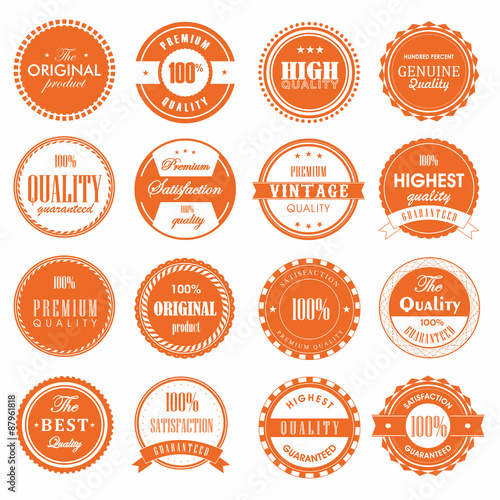 Set Of Vintage Label Premium Vector 