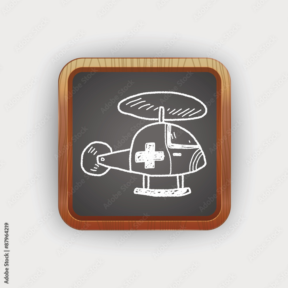 medical helicopter doodle