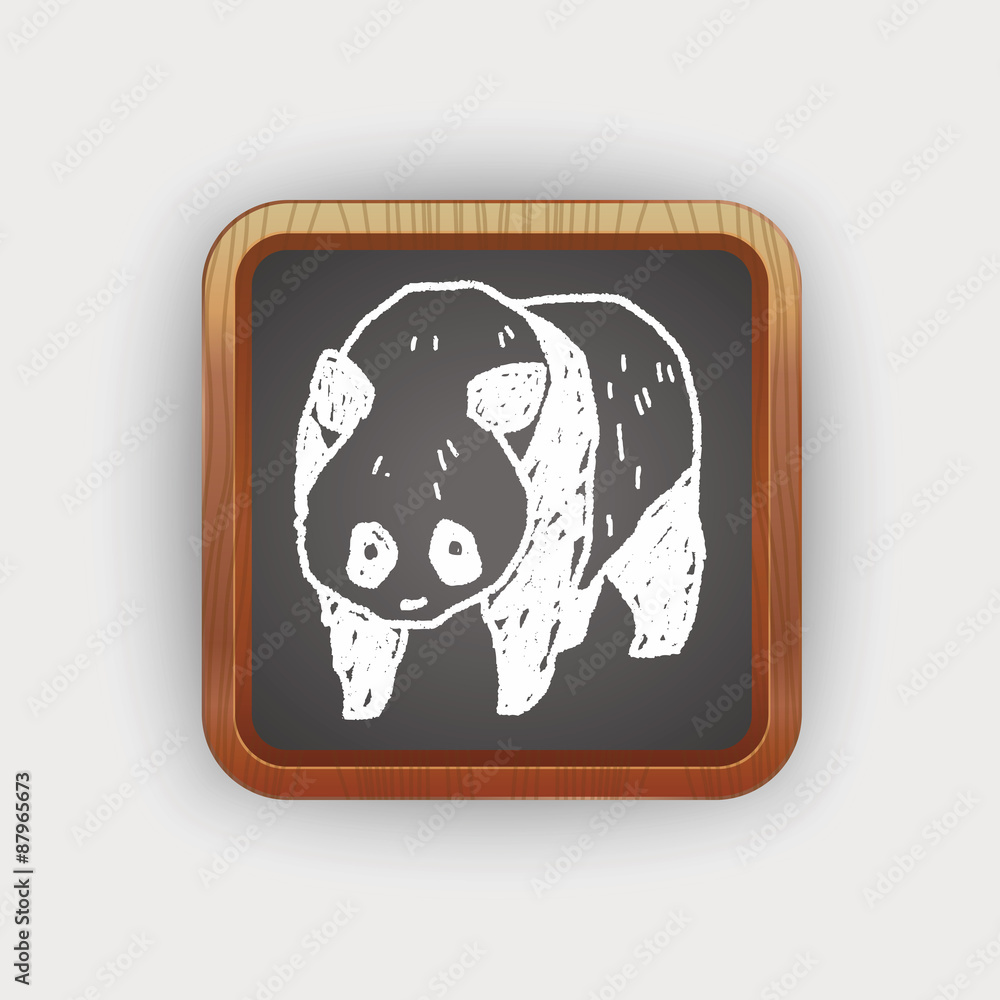 Obraz premium panda doodle
