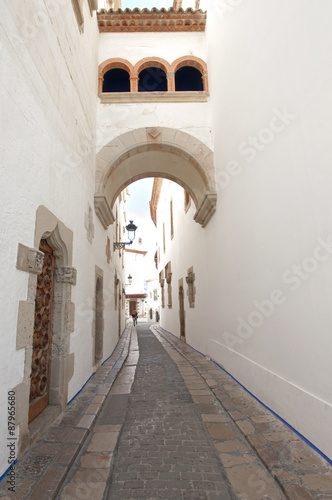 Old street in  Sitges ,Catalonia,Spain #87965680