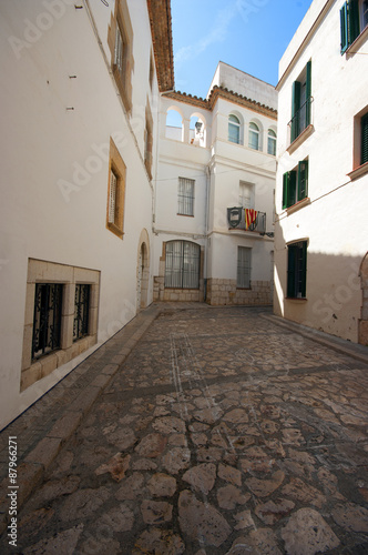 Old street in Sitges ,Catalonia,Spain