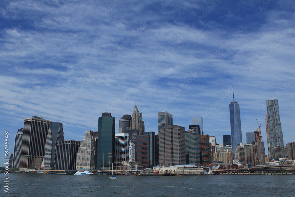New York City, Skyline der Südspitze von Manhattan