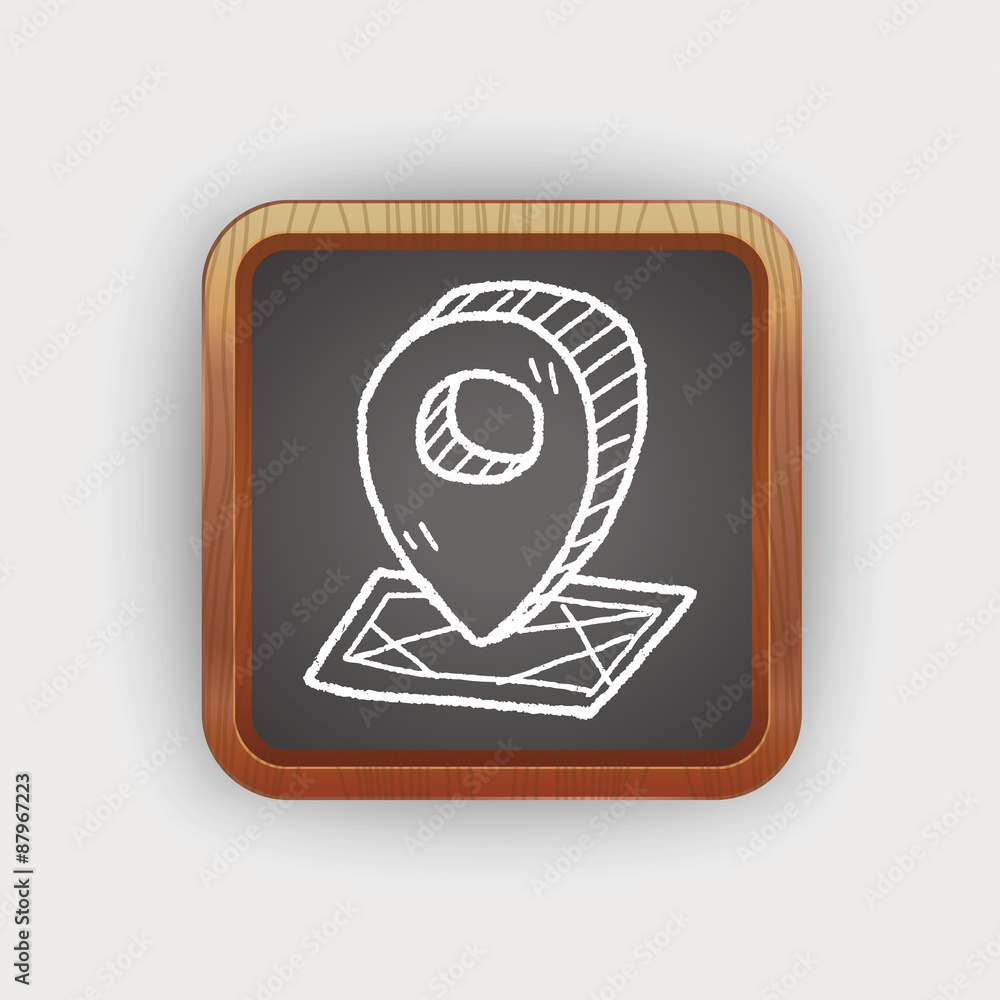 Obraz premium location doodle